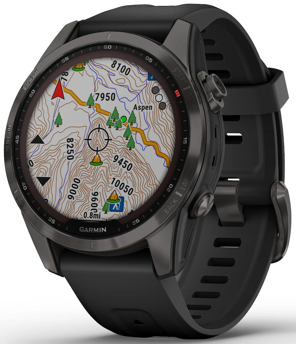 Garmin Watch Fenix 7S Sapphire Solar Carbon Gray DLC D - Image 2