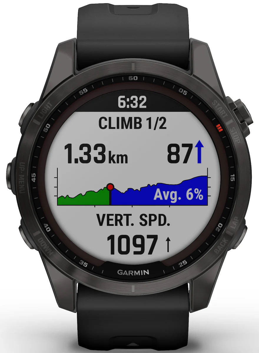 Garmin Watch Fenix 7S Sapphire Solar Carbon Gray DLC D - Image 3