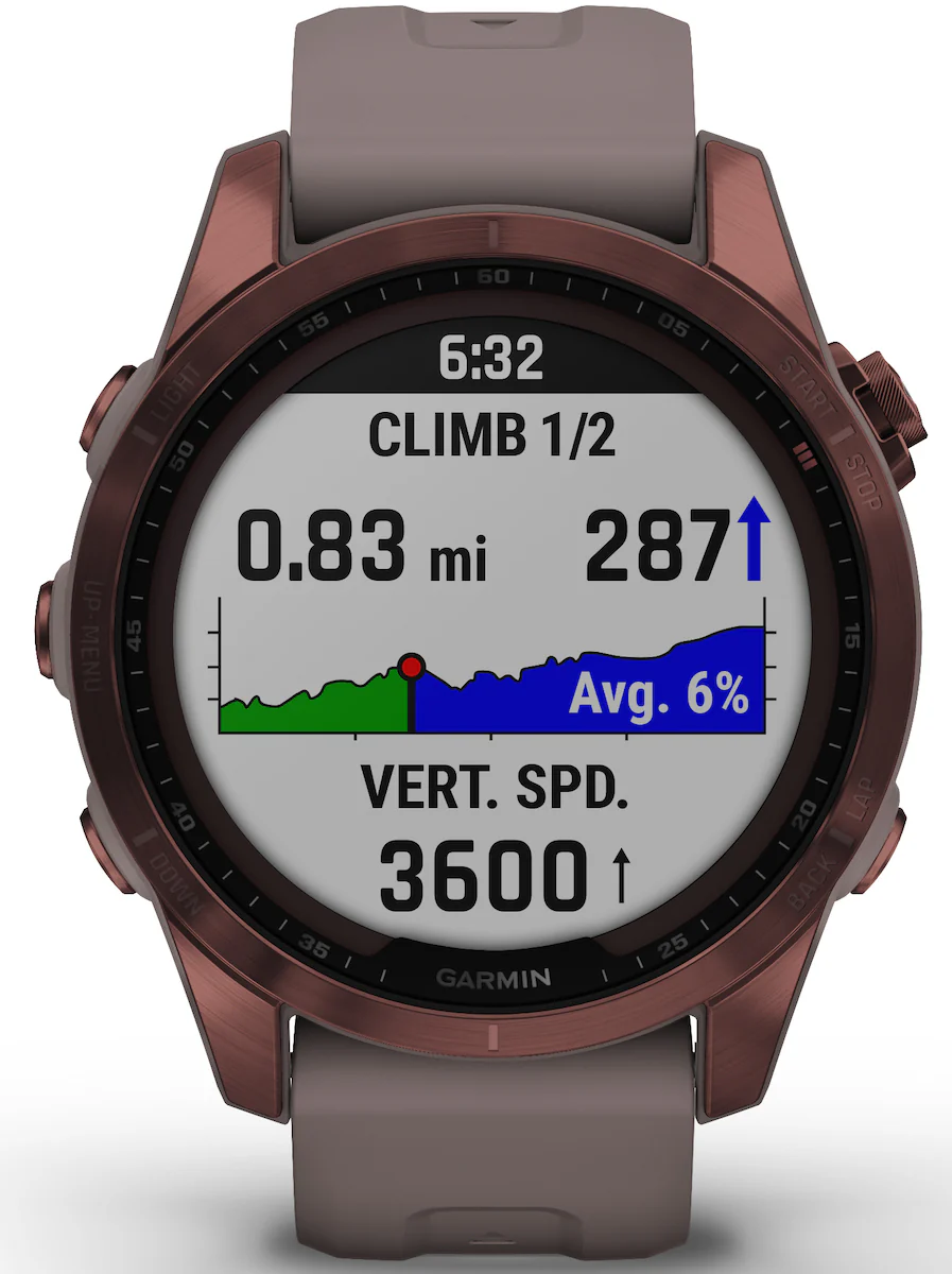 Garmin Watch Fenix 7S Sapphire Solar Dark Bronze Titanium D - Image 2