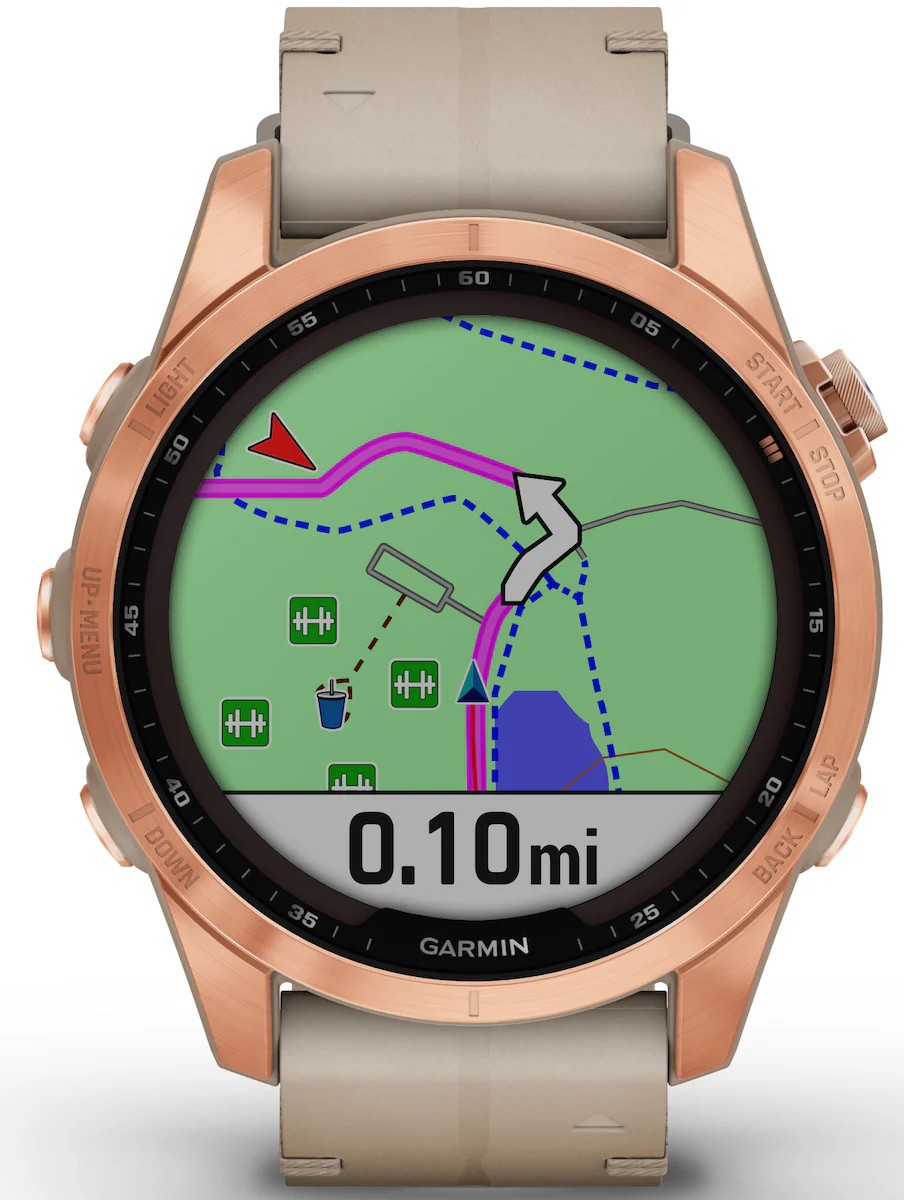 Garmin Watch Fenix 7S Sapphire Solar Rose Gold Titanium - Image 3
