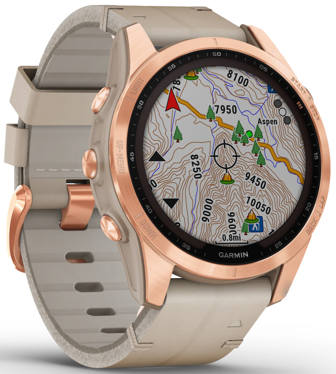 Garmin Watch Fenix 7S Sapphire Solar Rose Gold Titanium - Image 9