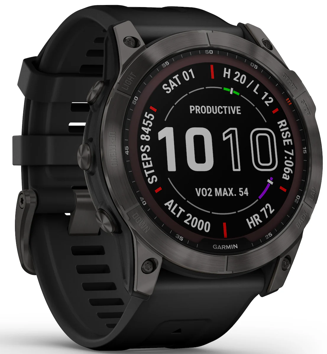 Garmin Watch Fenix 7X Sapphire Carbon Grey Titanium D - Image 10