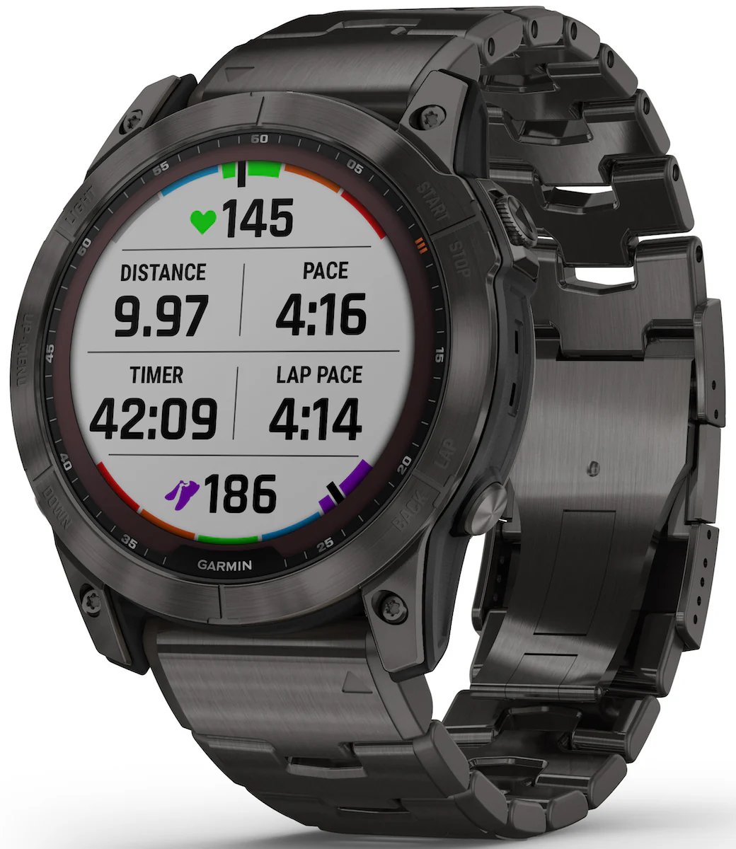 Garmin Watch Fenix 7X Sapphire Solar Carbon Grey Titanium - Image 2