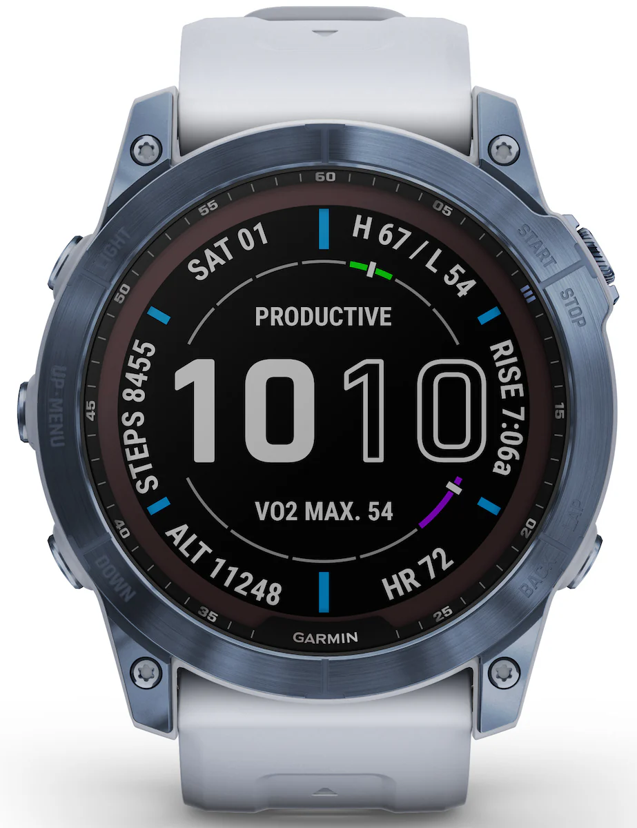 Garmin Watch Fenix 7X Sapphire Solar Whitestone Titanium - Image 4