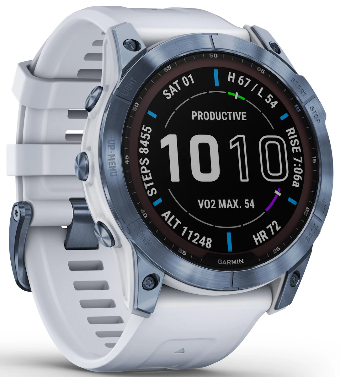 Garmin Watch Fenix 7X Sapphire Solar Whitestone Titanium - Image 7