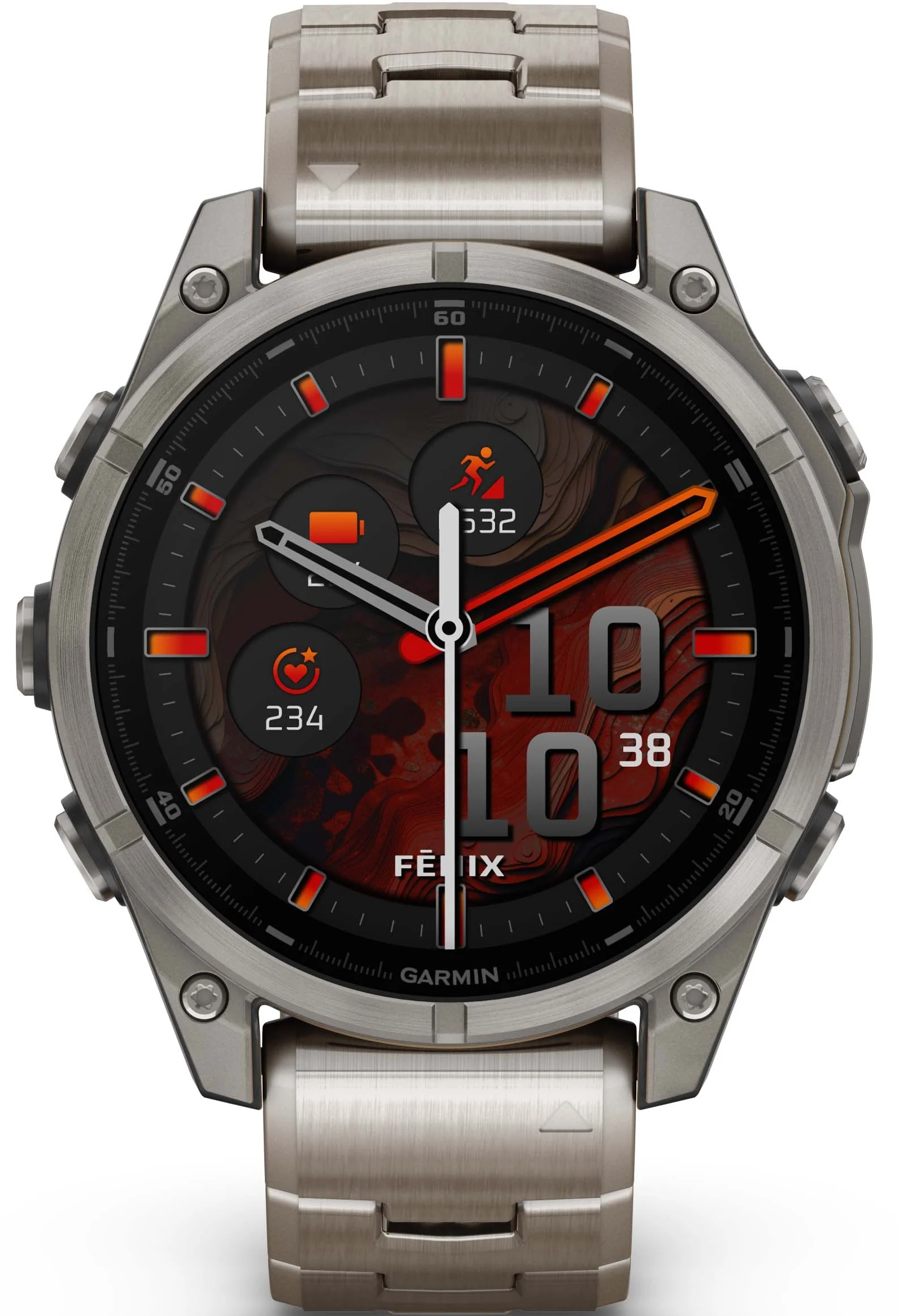 Garmin Fenix 8 47mm Sapphire AMOLED Titanium Bracelet Watch - Image 4