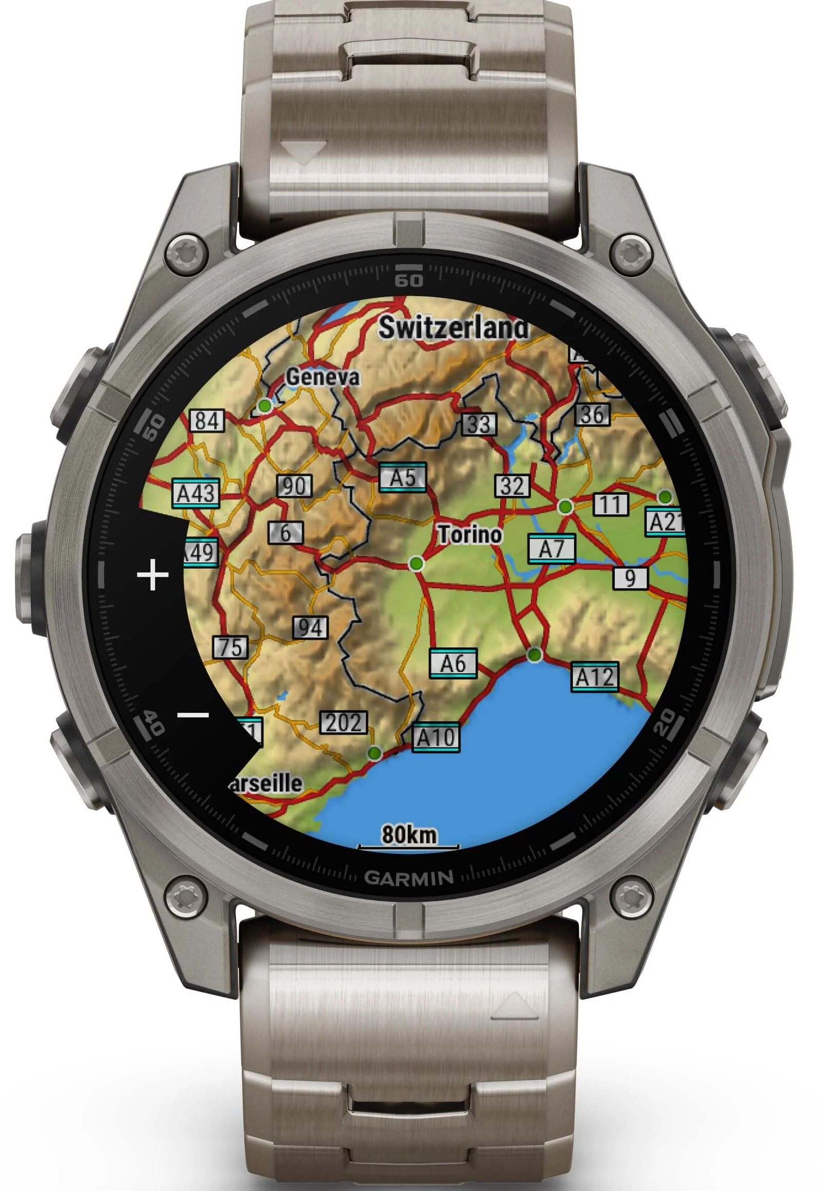 Garmin Fenix 8 47mm Sapphire AMOLED Titanium Bracelet Watch - Image 5