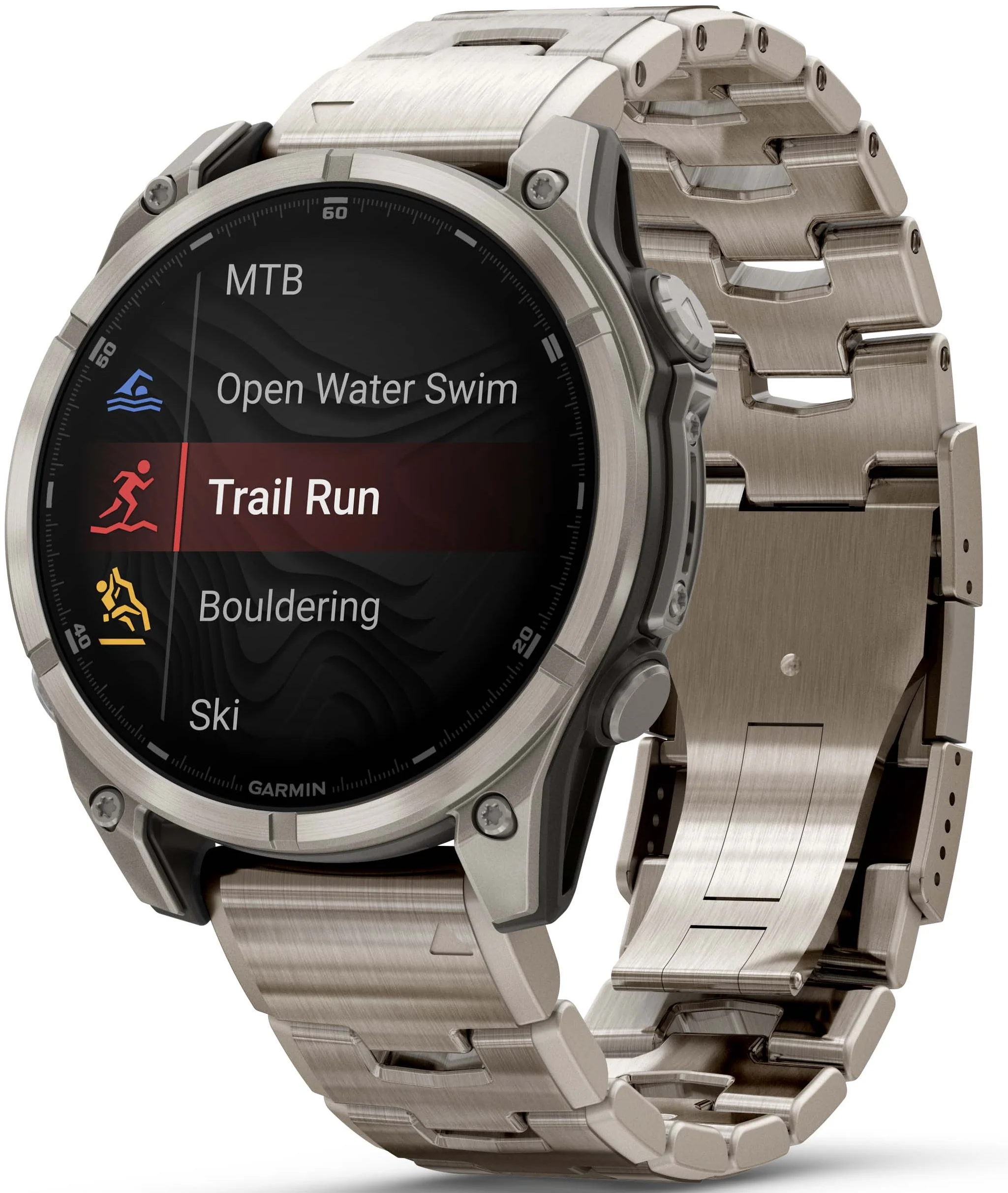 Garmin Fenix 8 47mm Sapphire AMOLED Titanium Bracelet Watch - Image 6