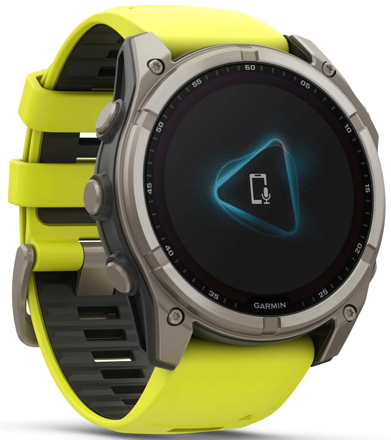 Garmin Fenix 8 51mm Sapphire Solar Titanium Amp Yellow Graphite Silicone Watch - Image 7