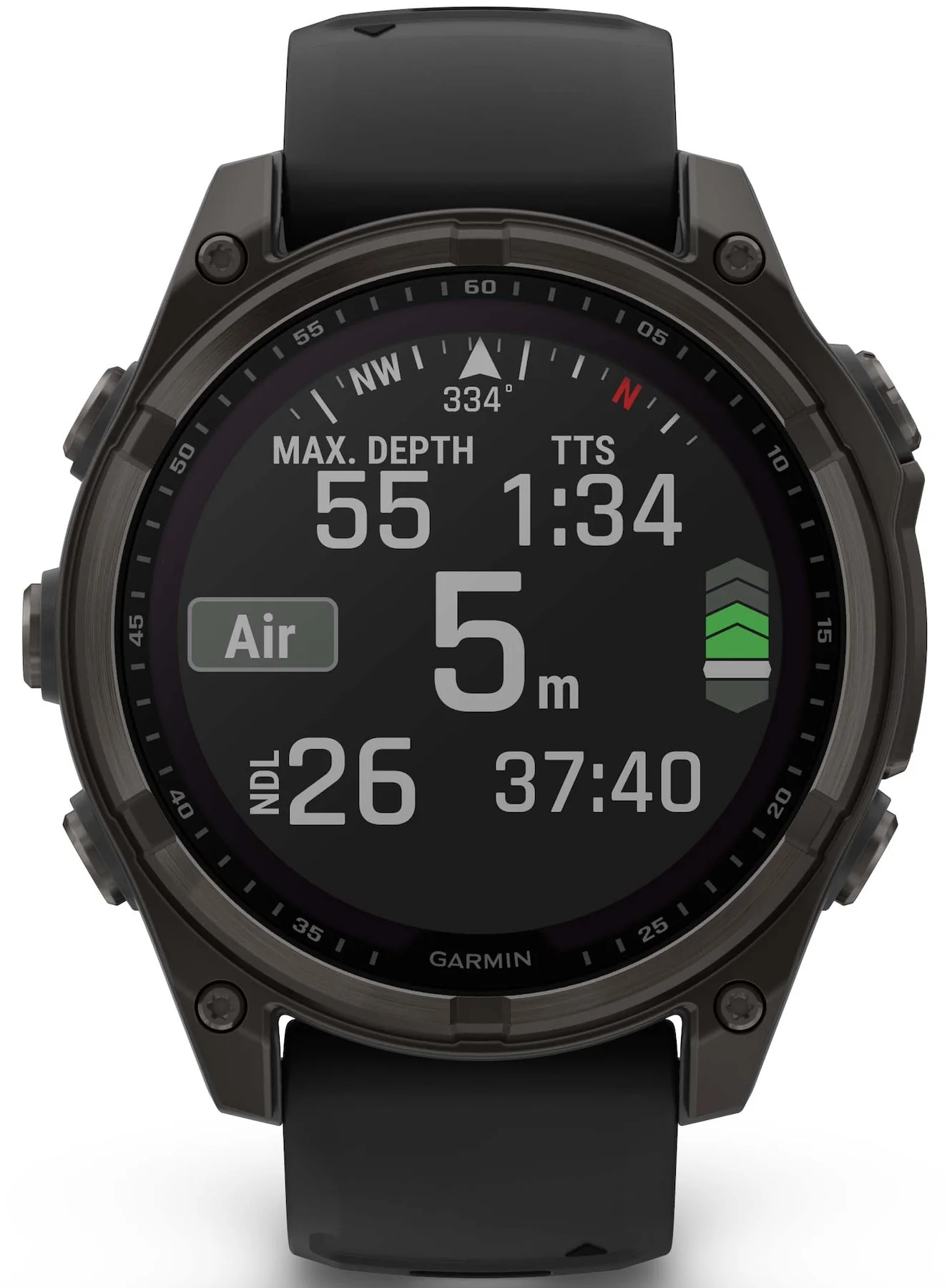 Garmin Fenix 8 47mm Sapphire Solar Carbon Grey DLC Titanium Black Pebble Grey Silicone Watch - Image 5