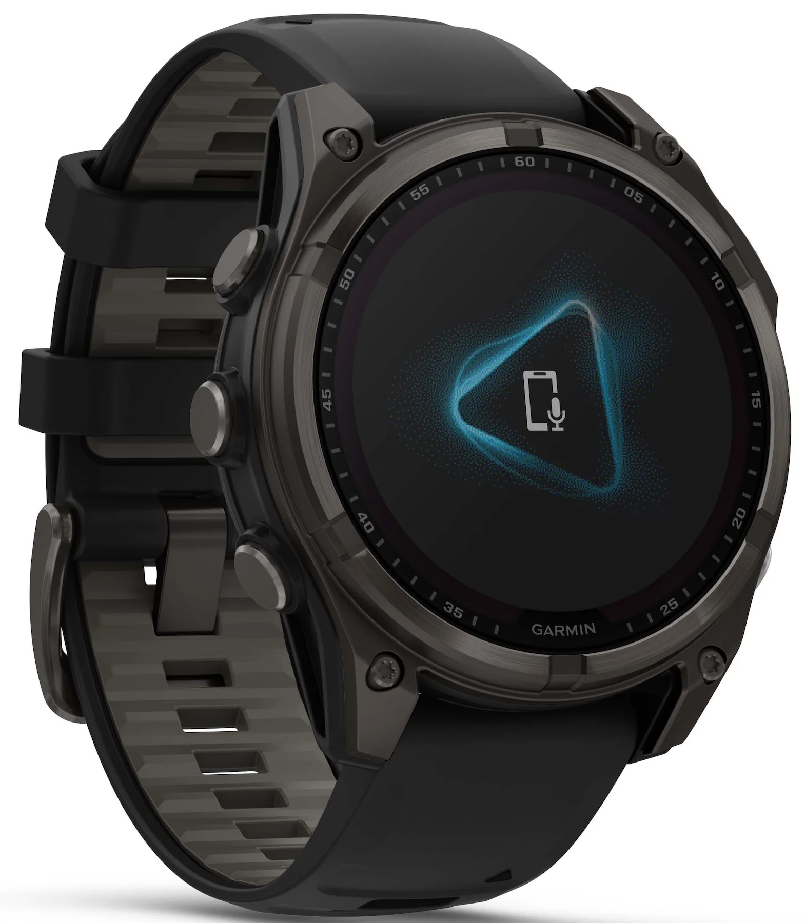 Garmin Fenix 8 47mm Sapphire Solar Carbon Grey DLC Titanium Black Pebble Grey Silicone Watch - Image 9