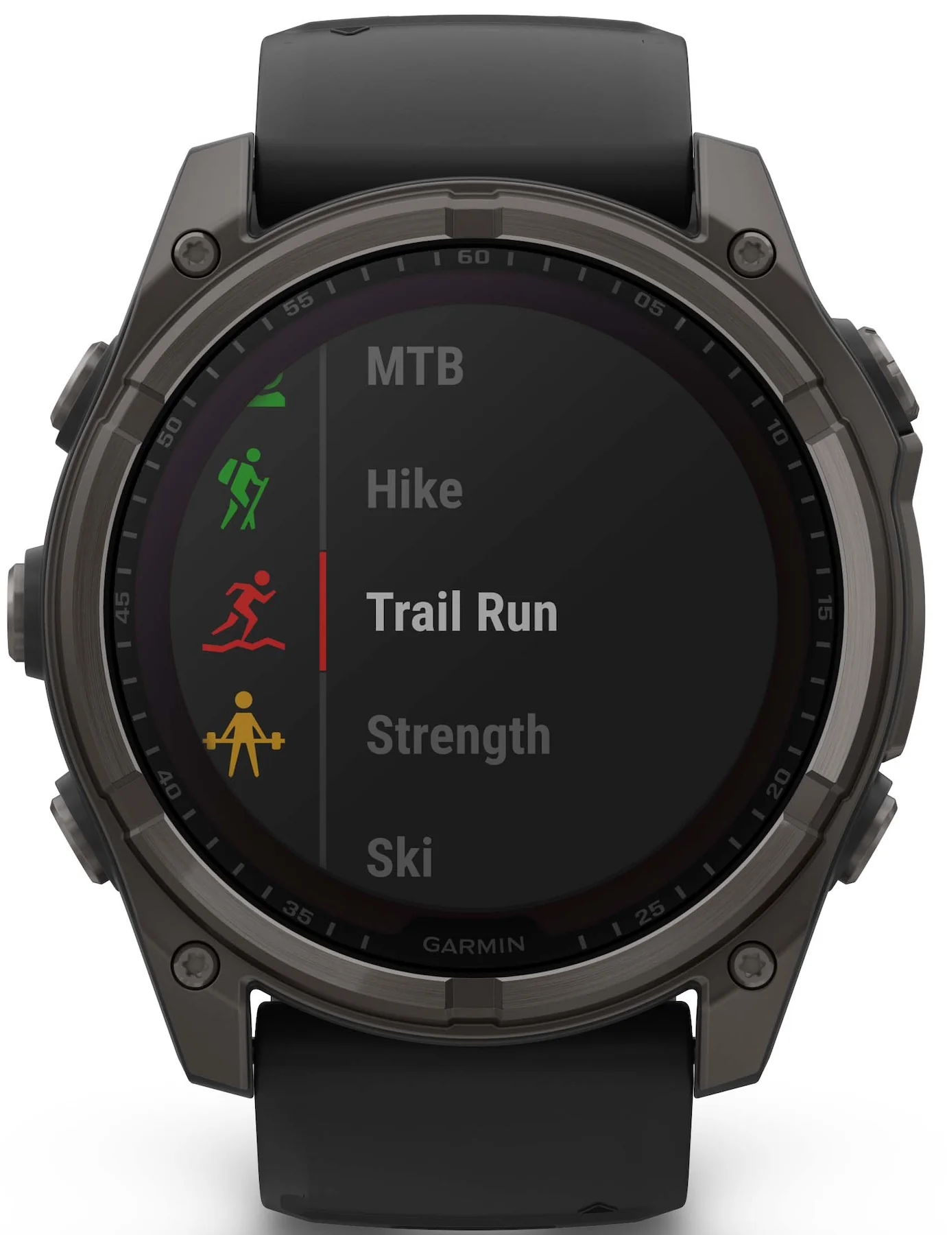 Garmin Fenix 8 51mm Sapphire Solar Carbon Grey DLC Titanium Black Pebble Grey Silicone Watch - Image 3