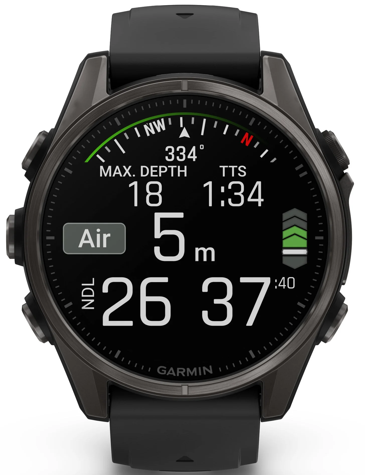 Garmin Fenix 8 43mm Sapphire AMOLED Carbon Grey DLC titanium Black Pebble Grey Silicone Watch - Image 3