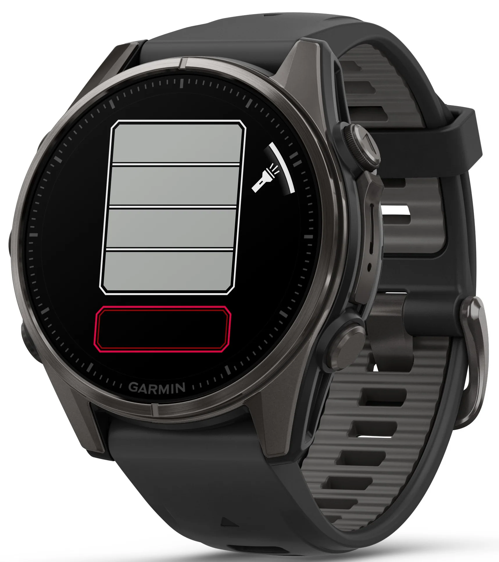 Garmin Fenix 8 43mm Sapphire AMOLED Carbon Grey DLC titanium Black Pebble Grey Silicone Watch - Image 6