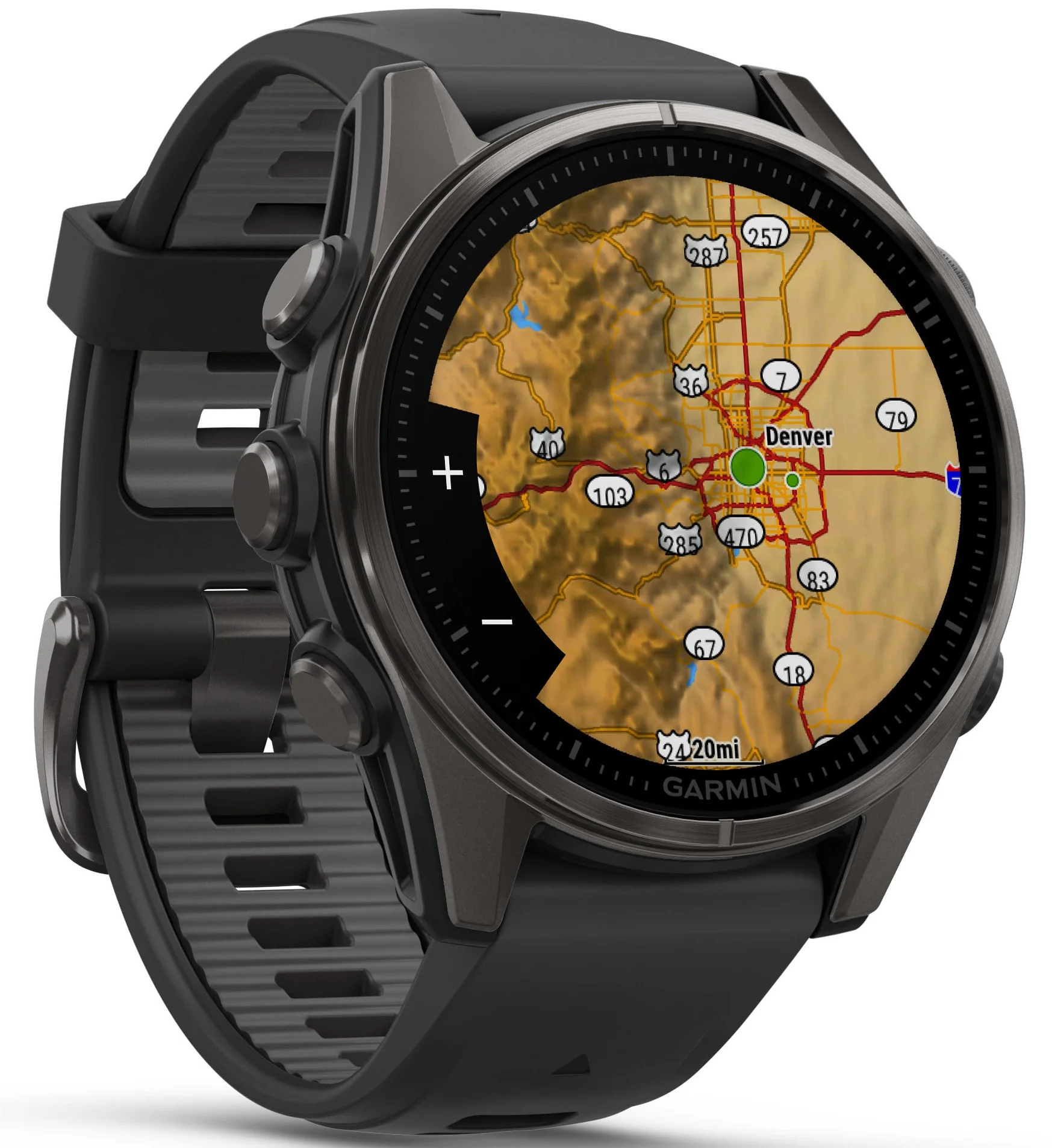 Garmin Fenix 8 43mm Sapphire AMOLED Carbon Grey DLC titanium Black Pebble Grey Silicone Watch - Image 8