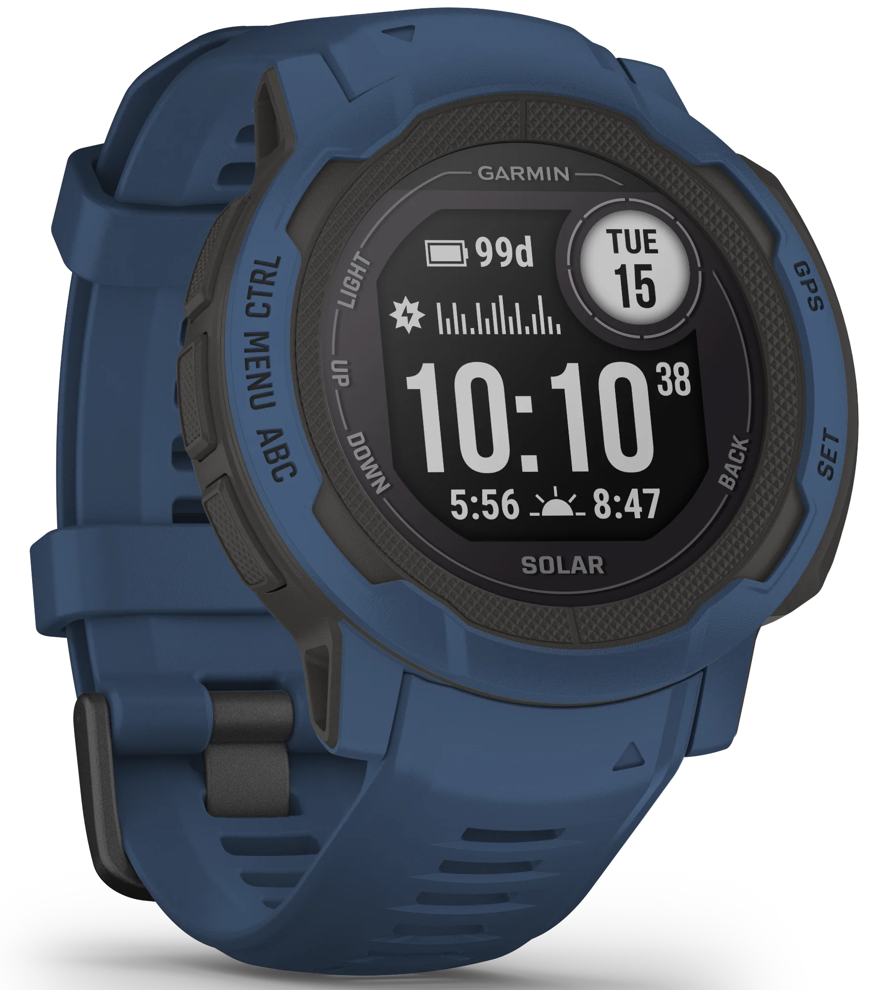 Garmin Watch Instinct 2 Solar GPS Tidal Blue Smartwatch - Image 5