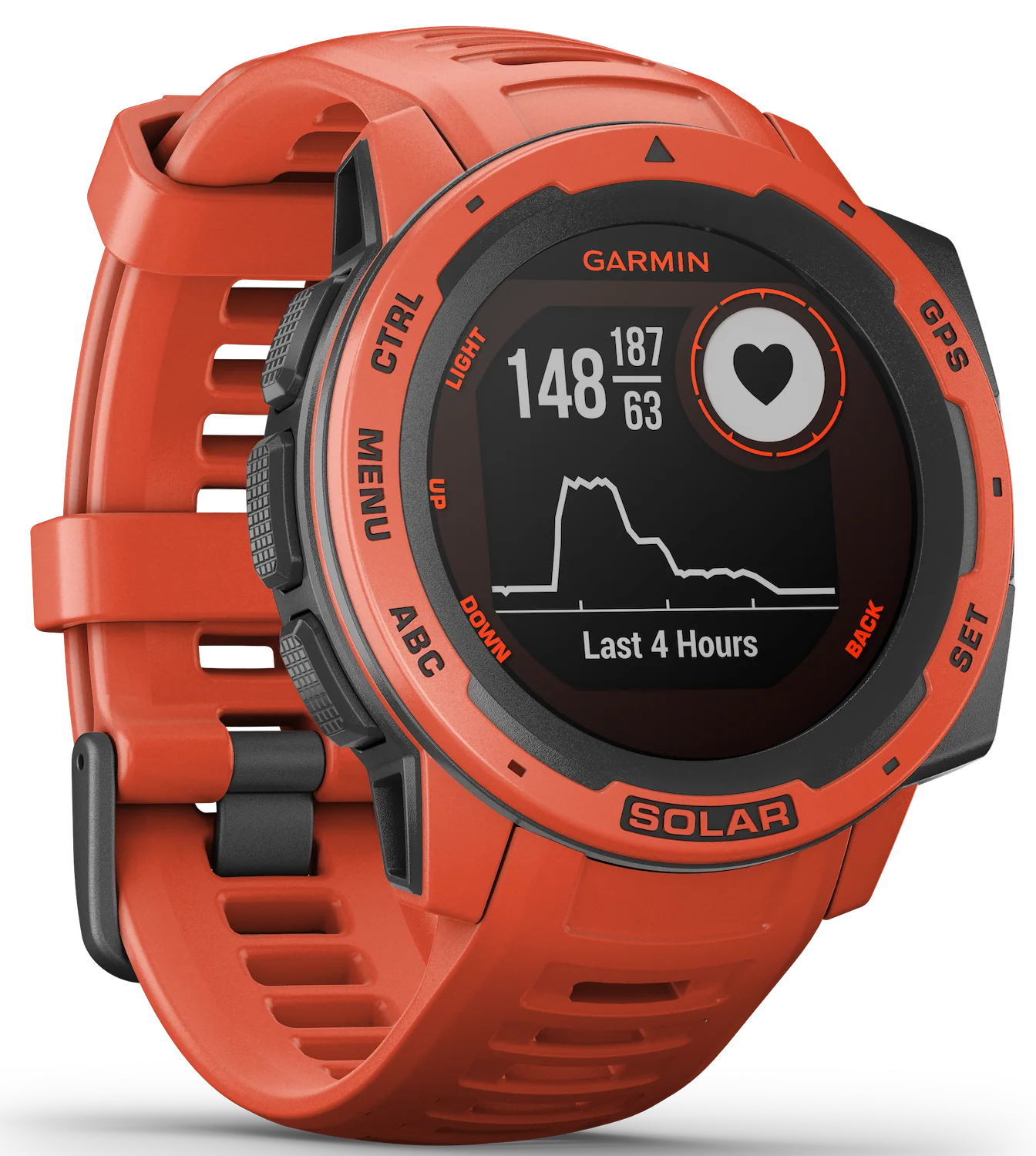 Garmin Watch Instinct Solar Flame Red D - Image 3