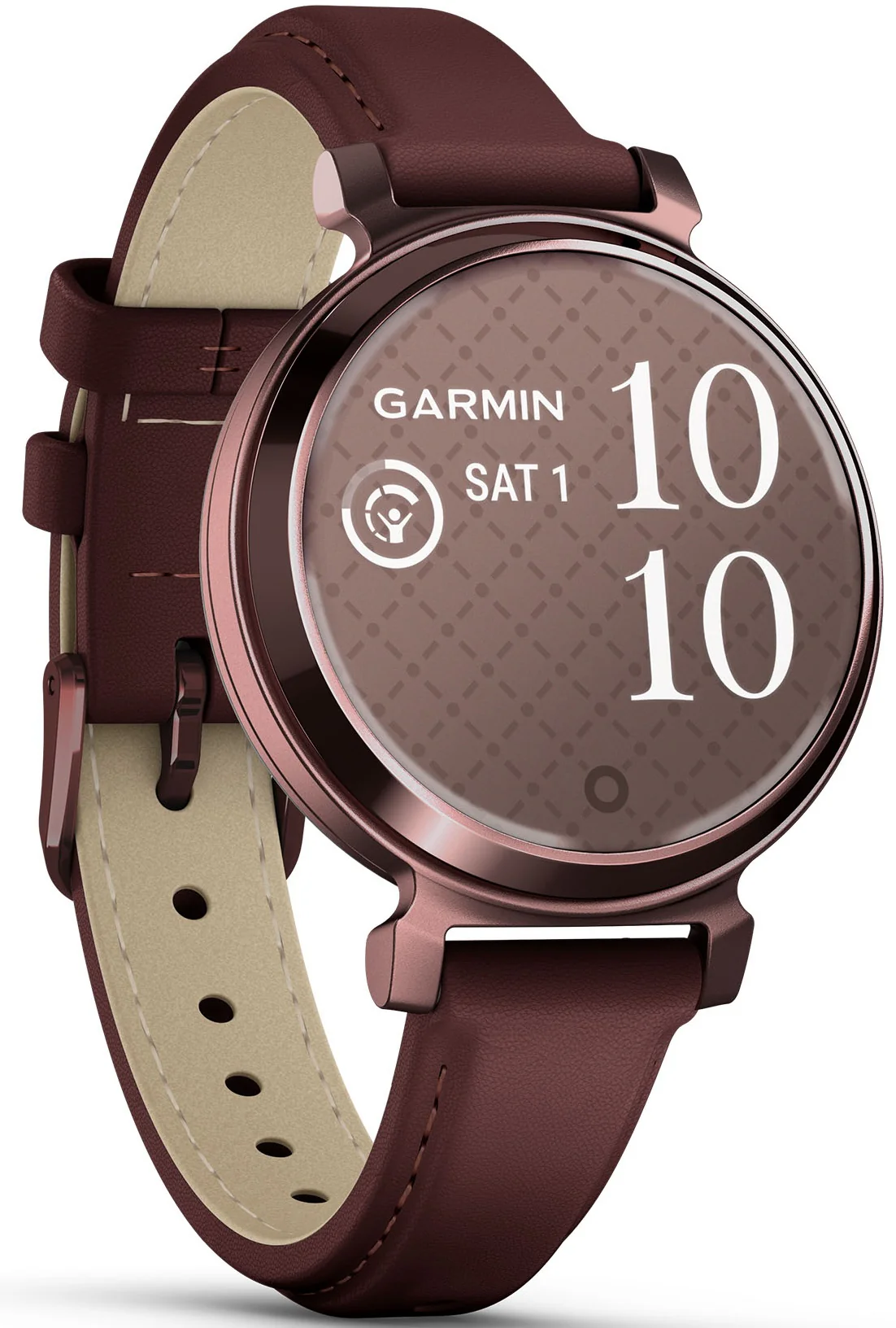 Garmin Lily 2 Classic Dark Bronze & Mulberry Leather Watch - Image 3