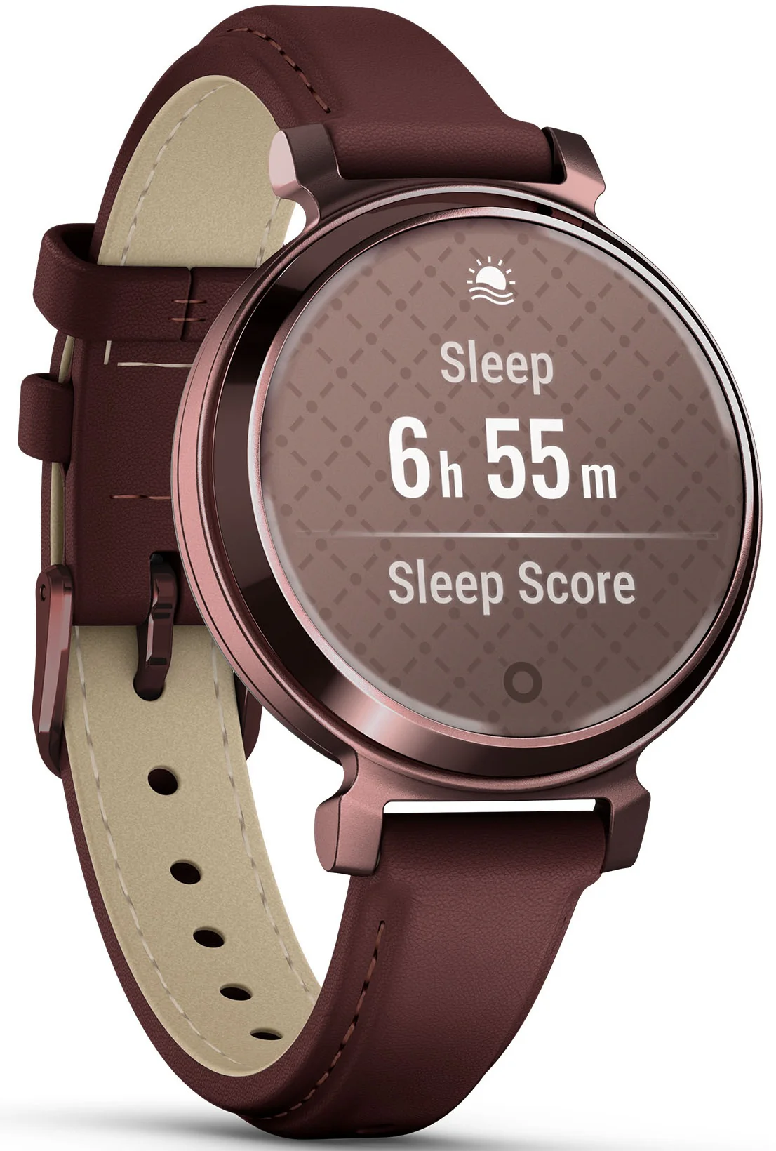 Garmin Lily 2 Classic Dark Bronze & Mulberry Leather Watch - Image 5