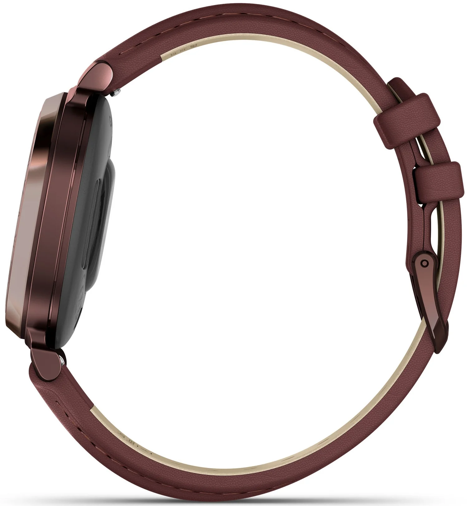 Garmin Lily 2 Classic Dark Bronze & Mulberry Leather Watch - Image 8