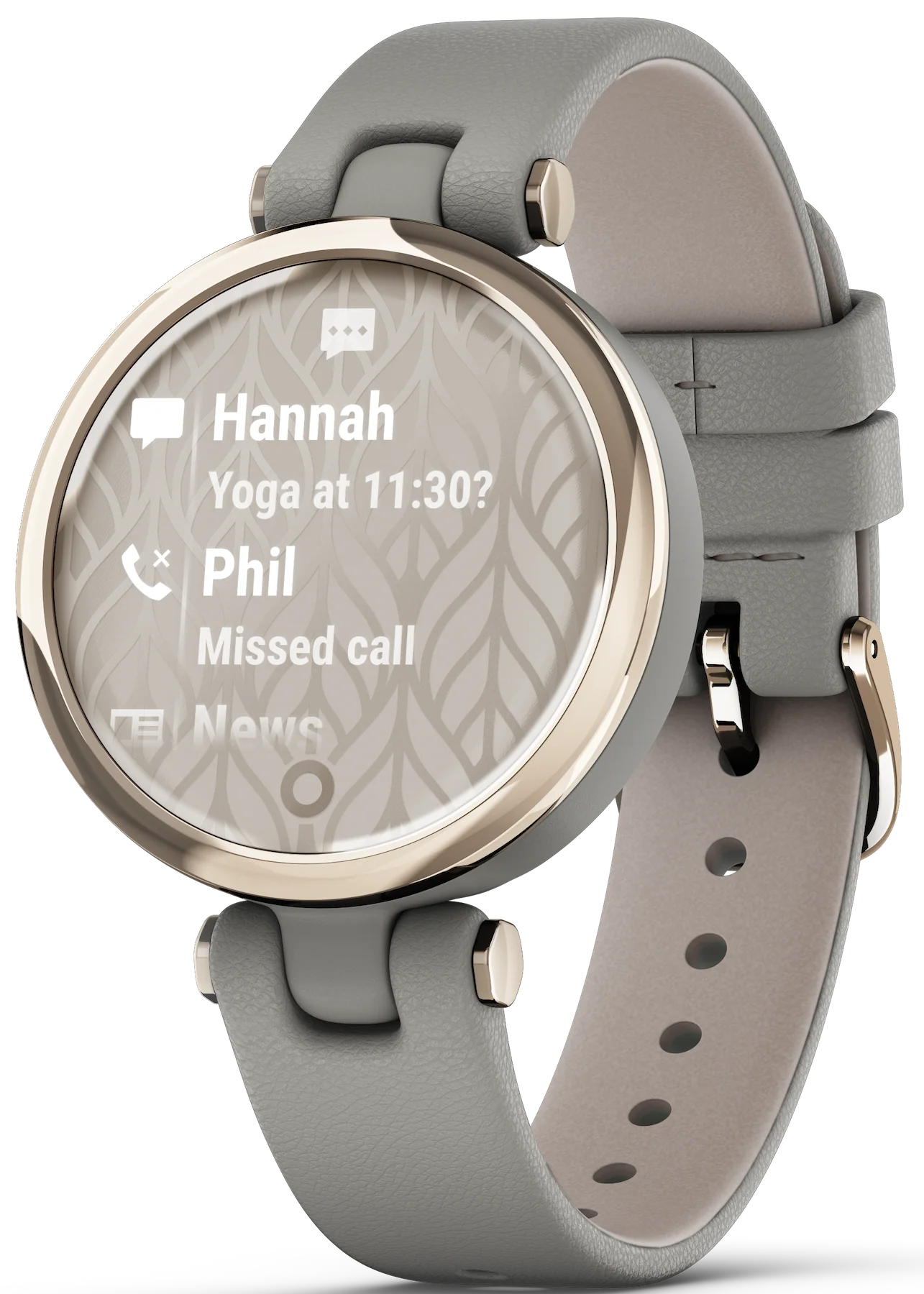 Garmin Watch Lily Cream Gold Case And Italian Leather Band D - Image 4