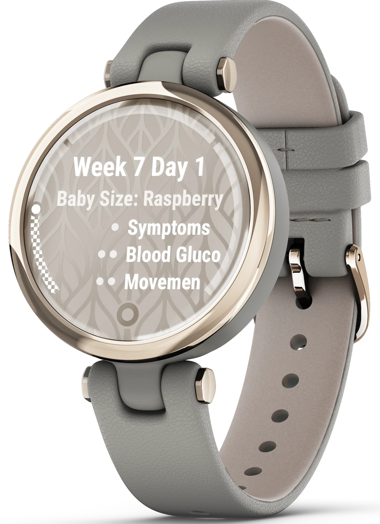 Garmin Watch Lily Cream Gold Case And Italian Leather Band D - Image 5