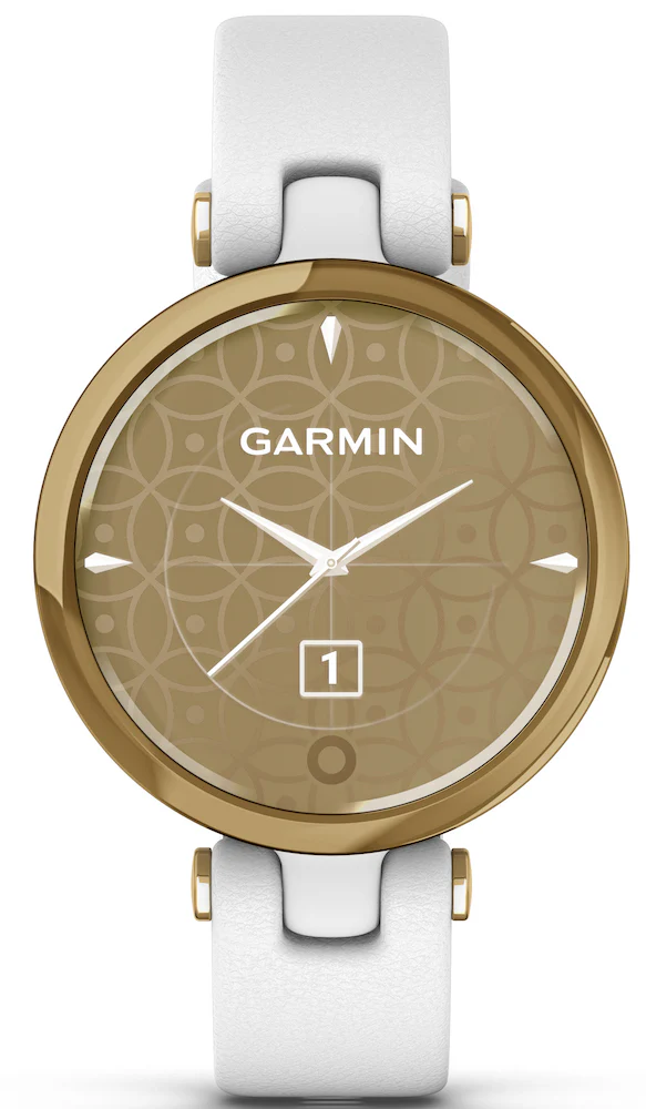 Garmin Watch Lily Light Gold White Case and Italian Leather Band - Image 2