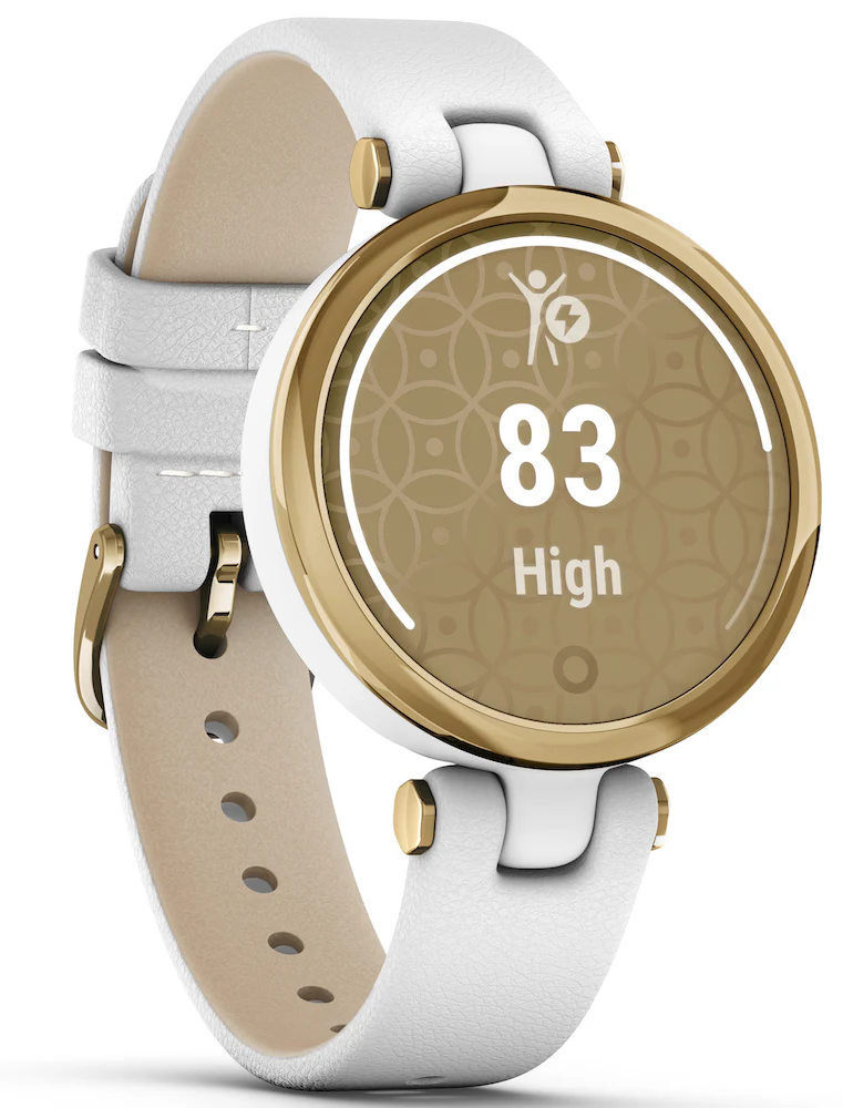 Garmin Watch Lily Light Gold White Case and Italian Leather Band - Image 4