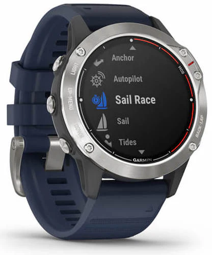 Garmin Watch Quatix 6 Captain GPS Blue Band Smartwatch - Image 2
