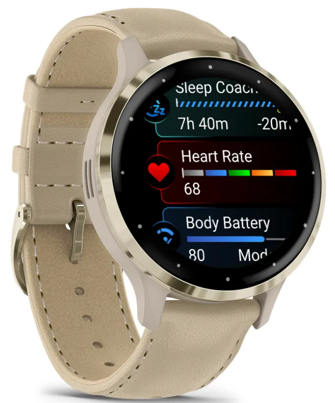 Garmin Venu 3S Soft Gold Smartwatch Watch - Image 3