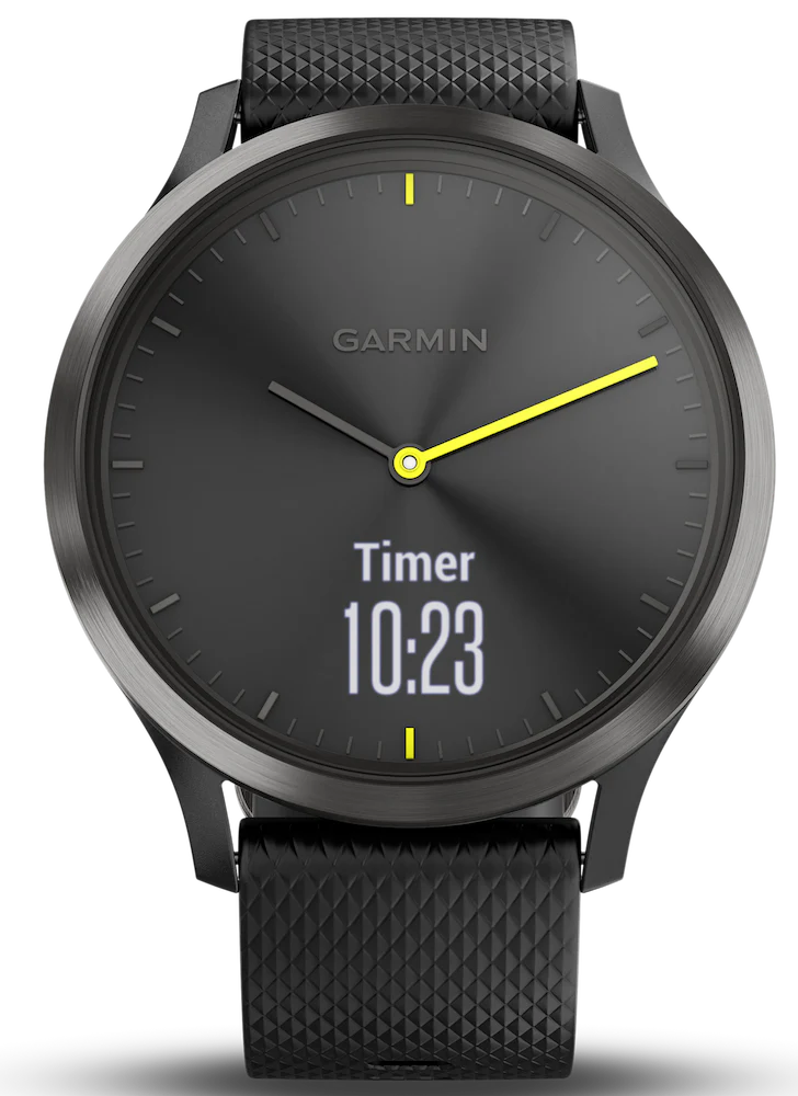 Garmin Watch Vivomove HR Black with Black Silicone Band D - Image 2