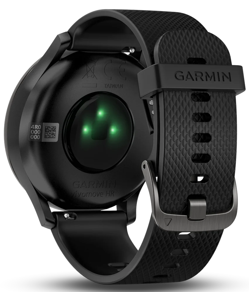 Garmin Watch Vivomove HR Black with Black Silicone Band D - Image 3