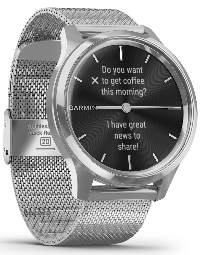 Garmin Watch Vivomove Luxe Steel Milanese Bracelet D - Image 4