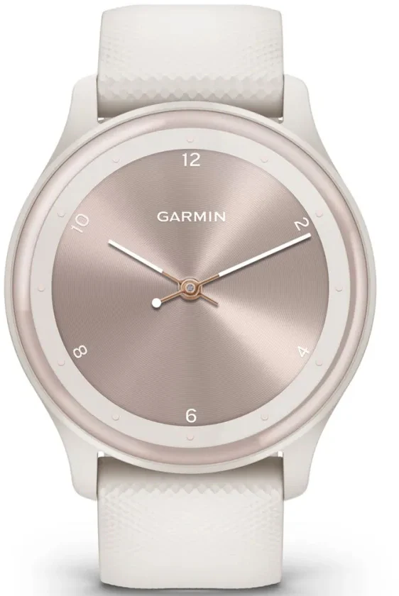Garmin Vivomove Sport Silicone Band With Peach Gold Accents Watch - Image 2
