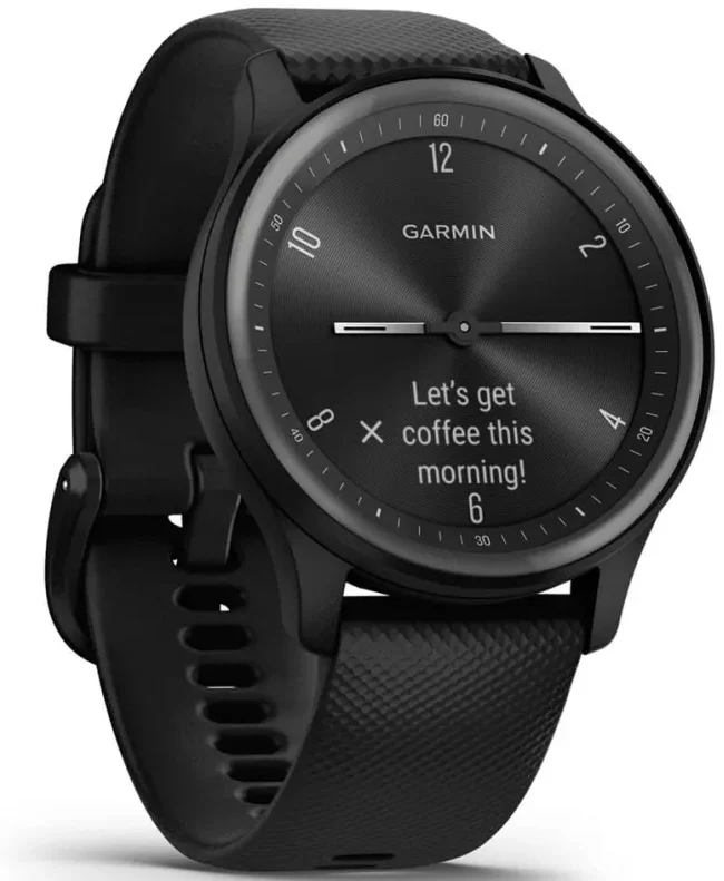 Garmin Vivomove Sport Silicone Band With Slate Accents Watch - Image 3