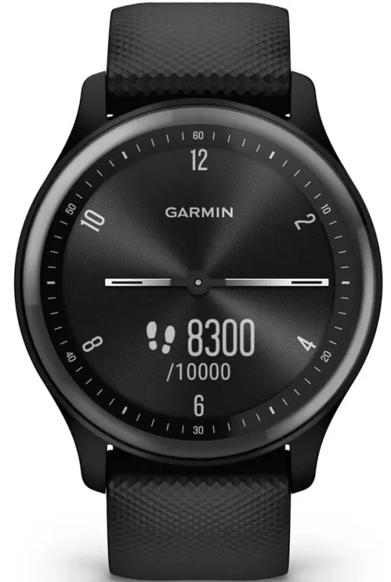 Garmin Vivomove Sport Silicone Band With Slate Accents Watch - Image 4