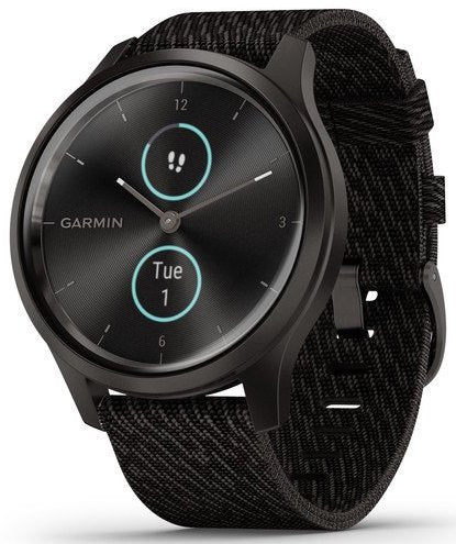 Garmin Vivomove Style Graphite Aluminium Case Black Pepper Nylon