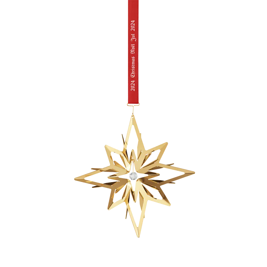 Georg Jensen Christmas Collection 2024 18ct Yellow Gold Plated Star Mobile