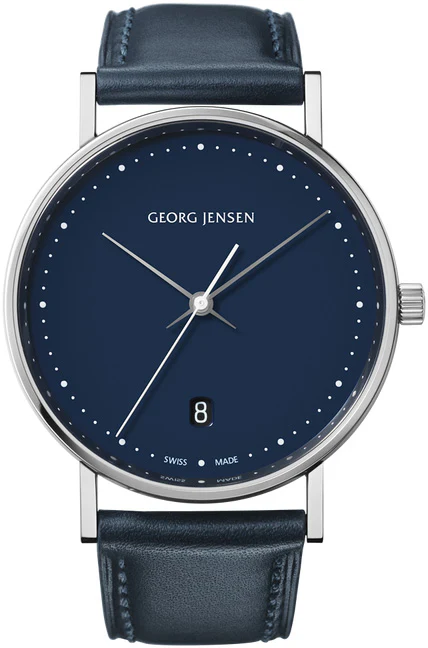 Georg Jensen Watch Koppel Quartz Blue Dial