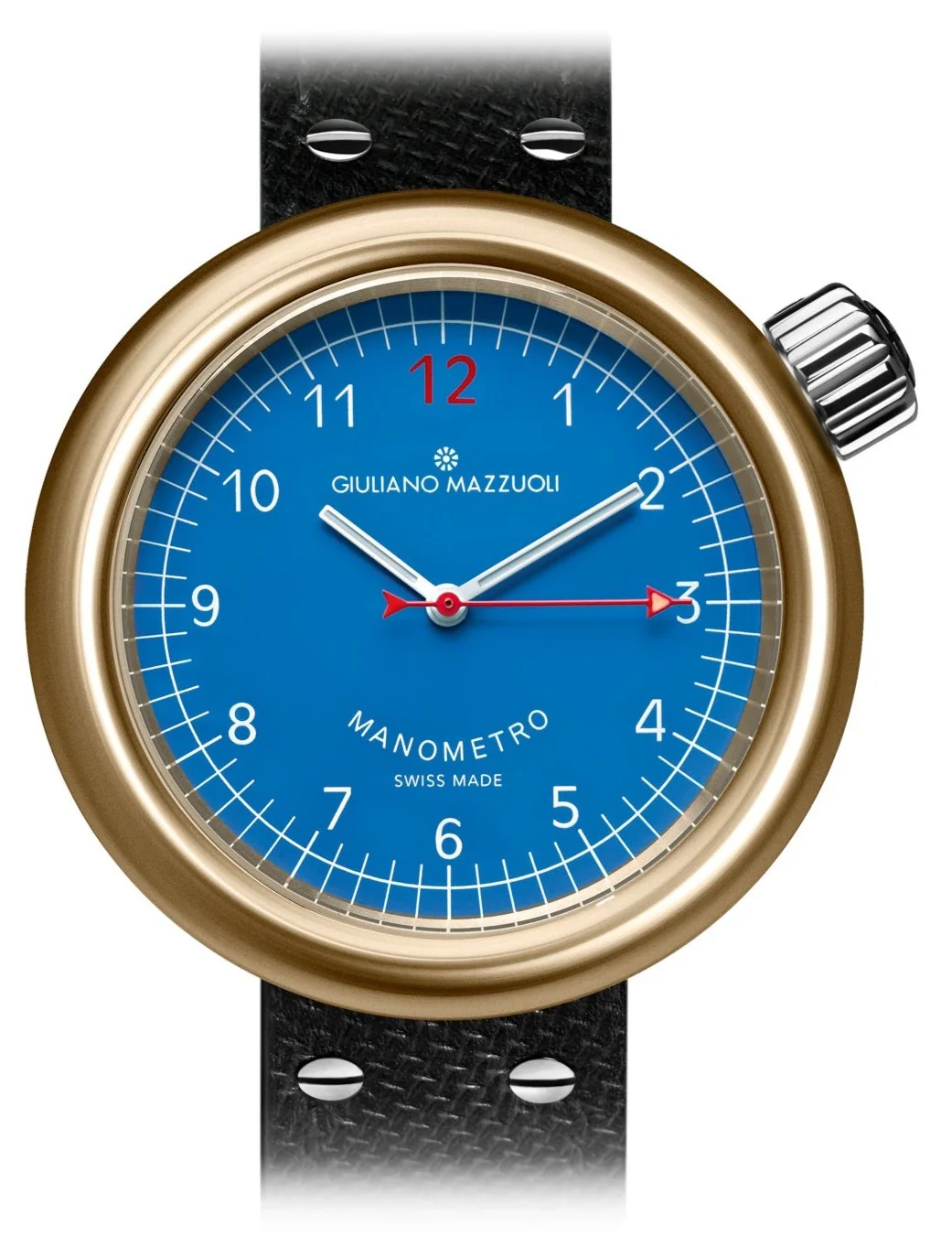 Giuliano Mazzuoli Manometro Bronze Blue Watch