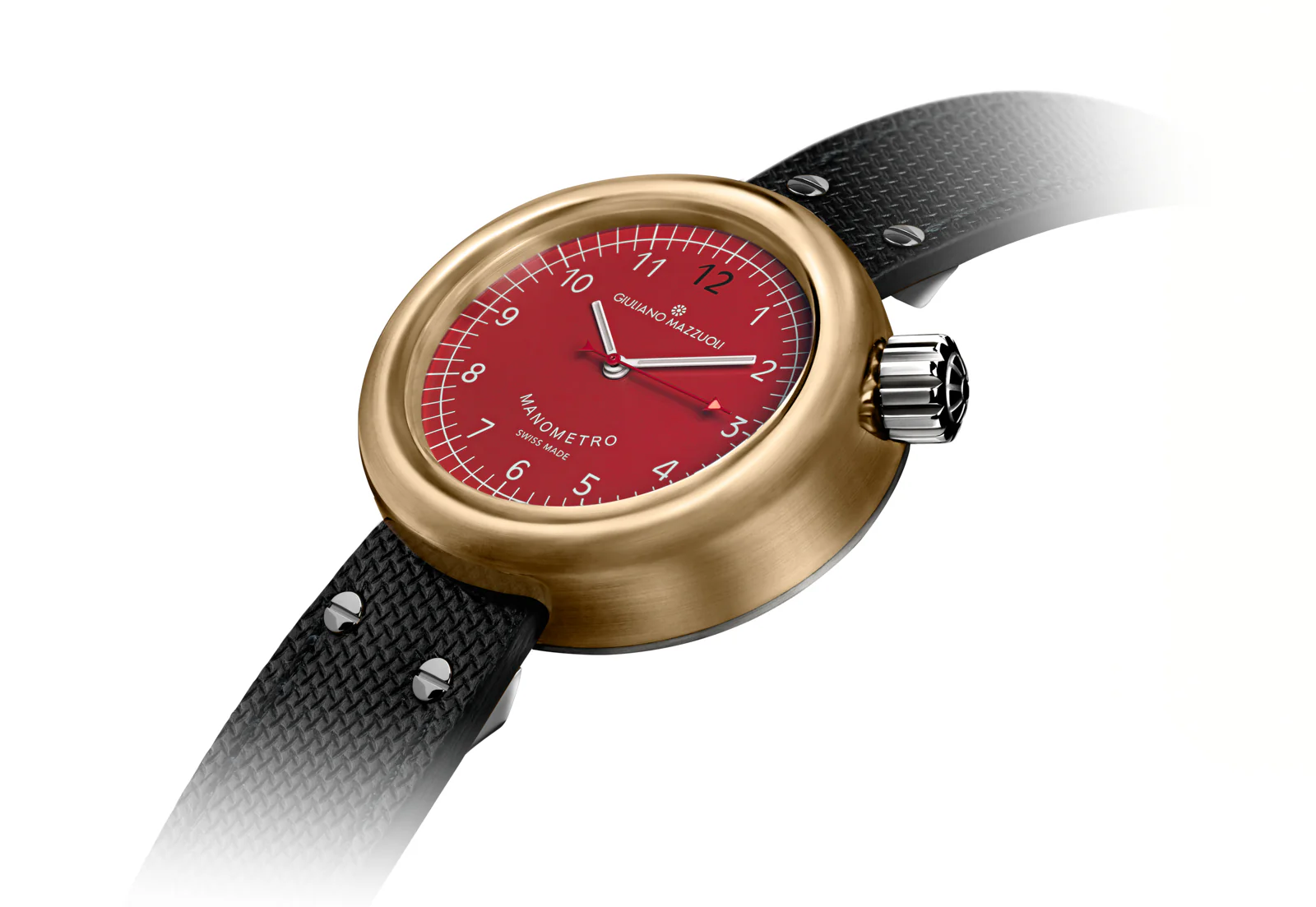 Giuliano Mazzuoli Manometro Bronze Red Watch - Image 2