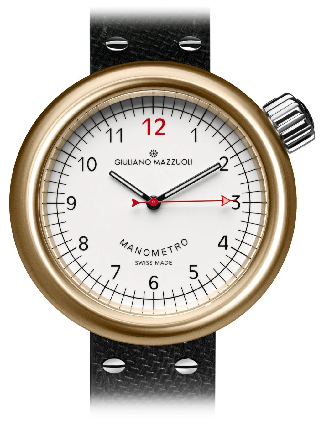 Giuliano Mazzuoli Manometro Bronze White Watch