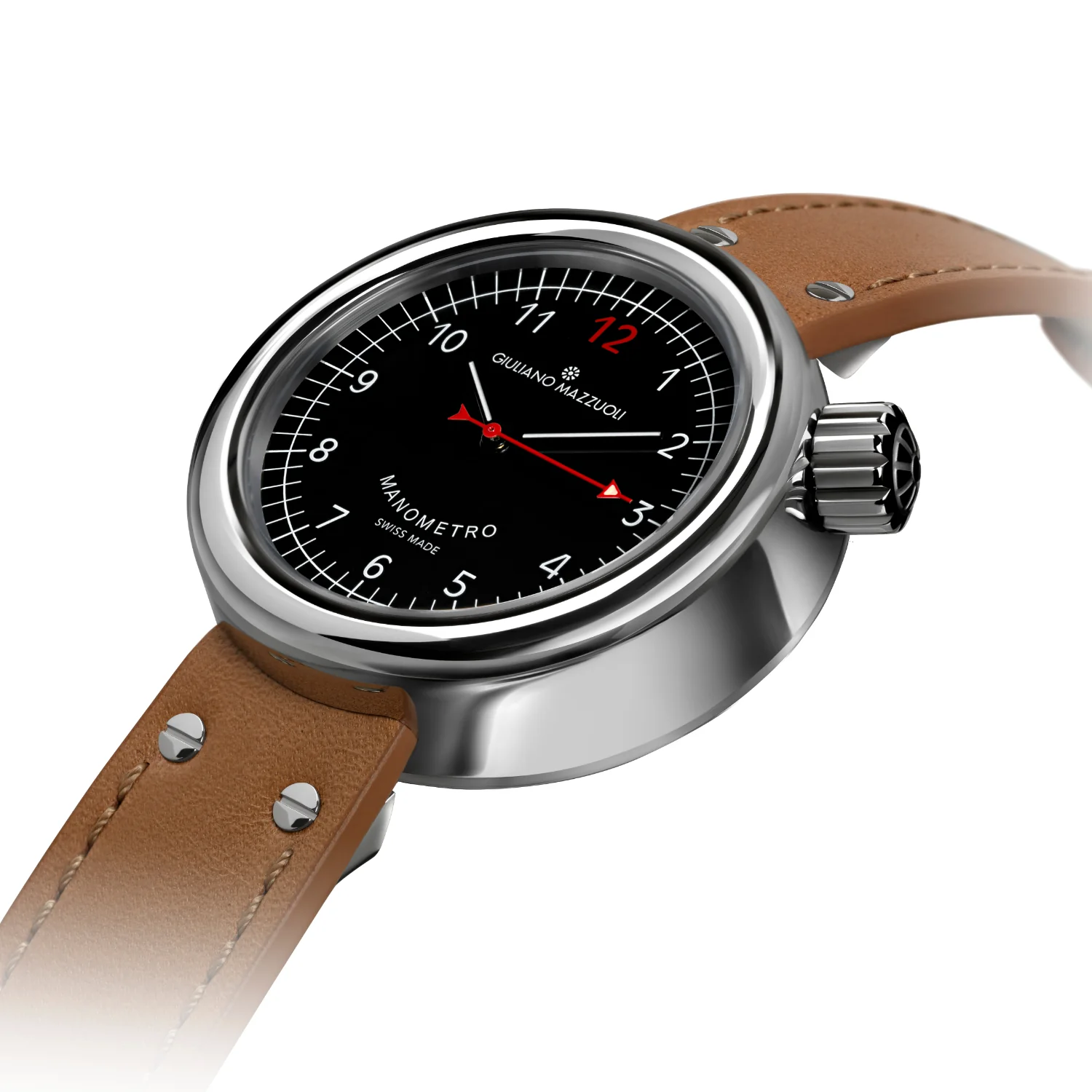 Giuliano Mazzuoli Manometro Polished Black Watch - Image 2
