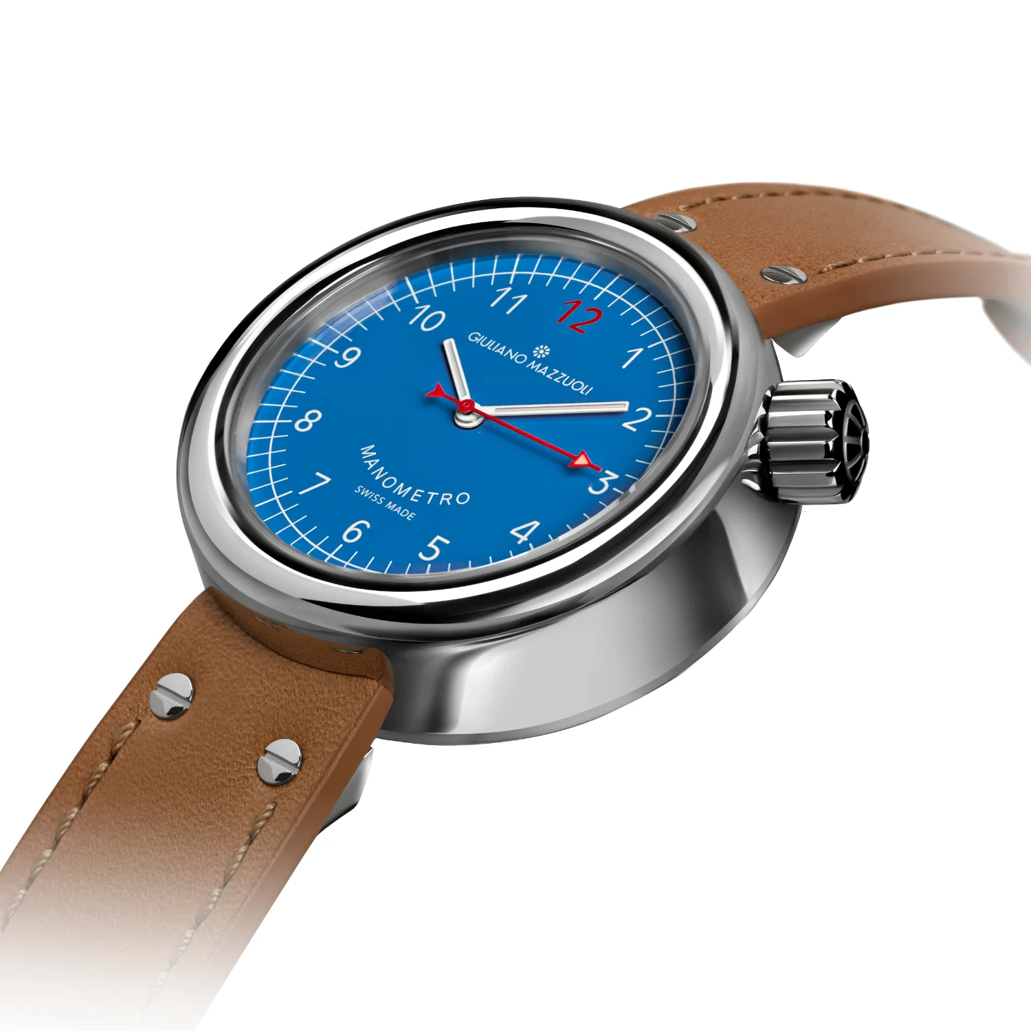 Giuliano Mazzuoli Manometro Polished Blue Watch - Image 2