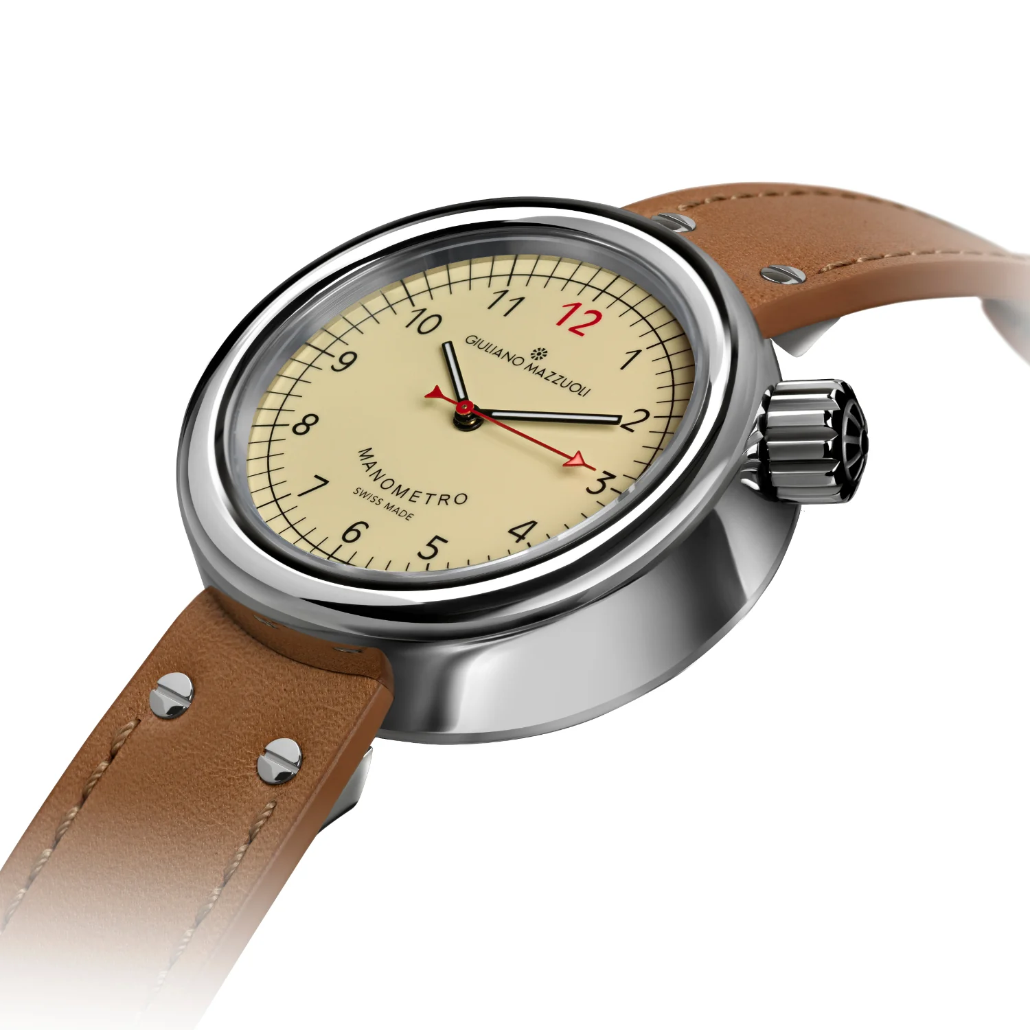 Giuliano Mazzuoli Manometro Polished Ivory Watch - Image 2