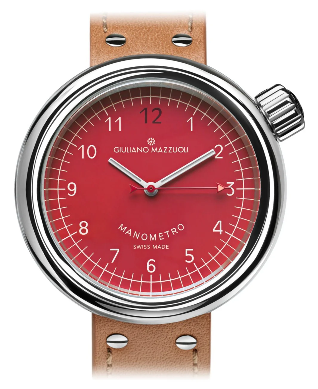 Giuliano Mazzuoli Manometro Polished Red Watch