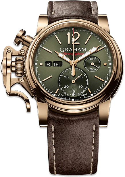 Graham Chronofighter Vintage Bronze Black Gold Watch