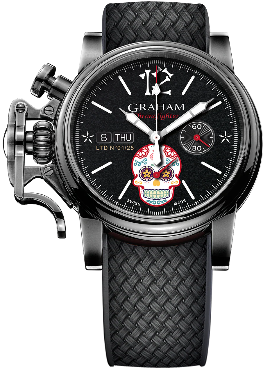 Graham Watch Chronofighter Vintage Calavera Skull Limited Edition