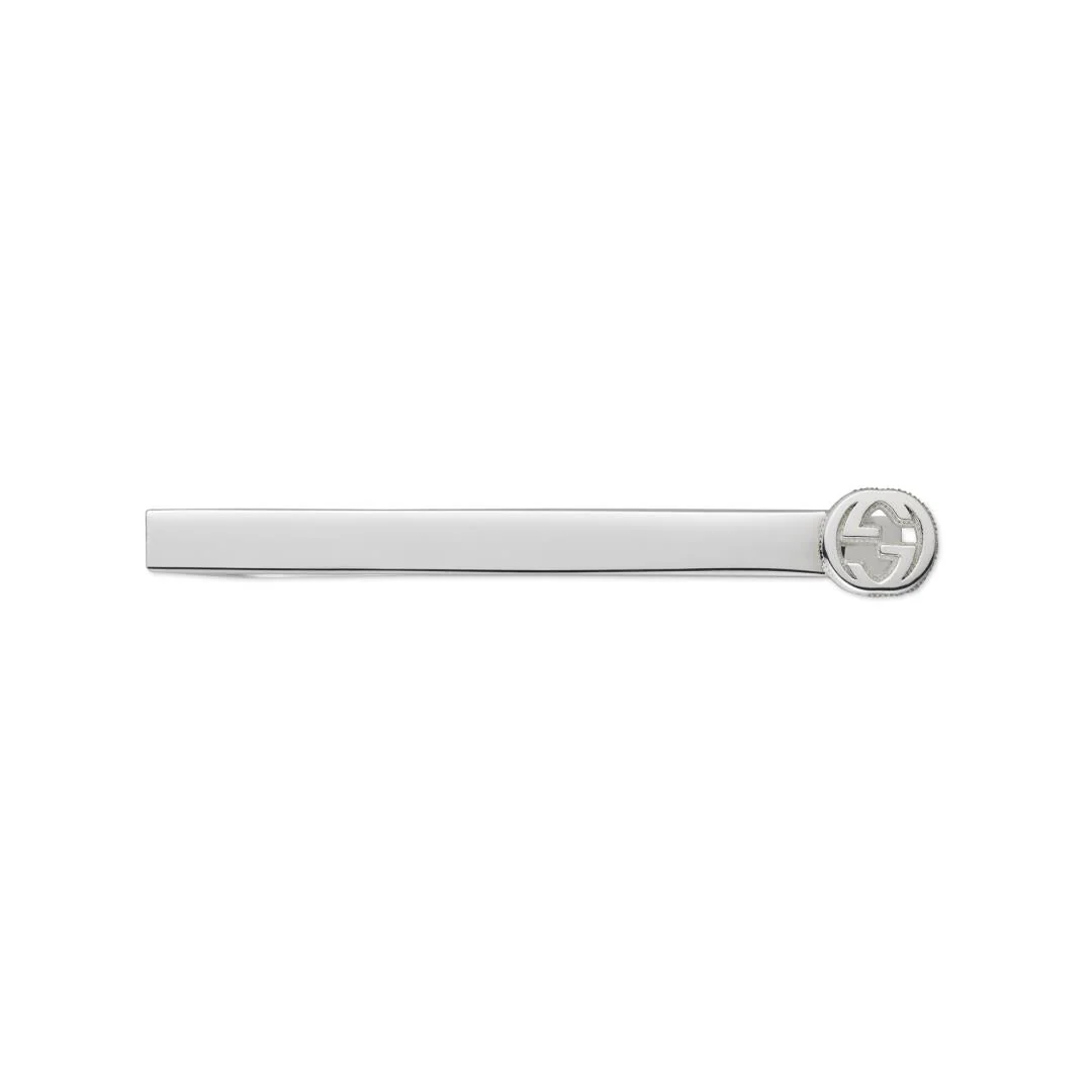 Gucci Interlocking G Motif Sterling Silver Tie Bar D