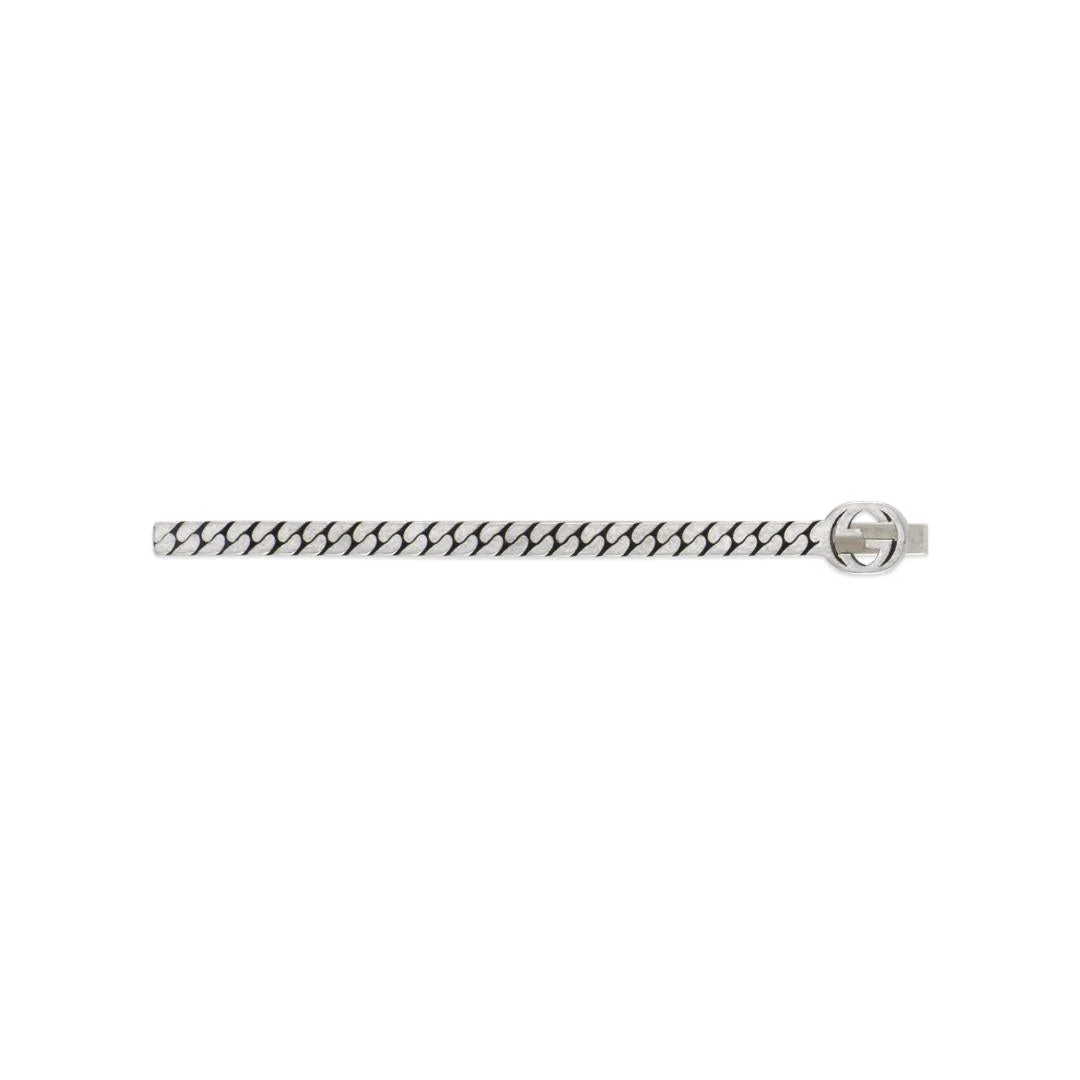 Gucci Interlocking G Motif Sterling Silver Tie Bar D